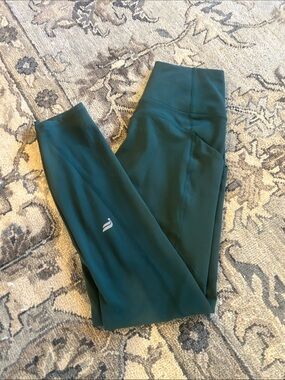 PureLuxe Fabletics Dark Green High-Waist Profile Leggings